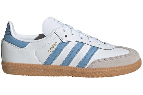 adidas Samba OG Cloud White Ash Blue Gum (PS) - JQ2828 - US adidas Samba OG Cloud White Ash Blue Gum (PS) - JQ2828 - US