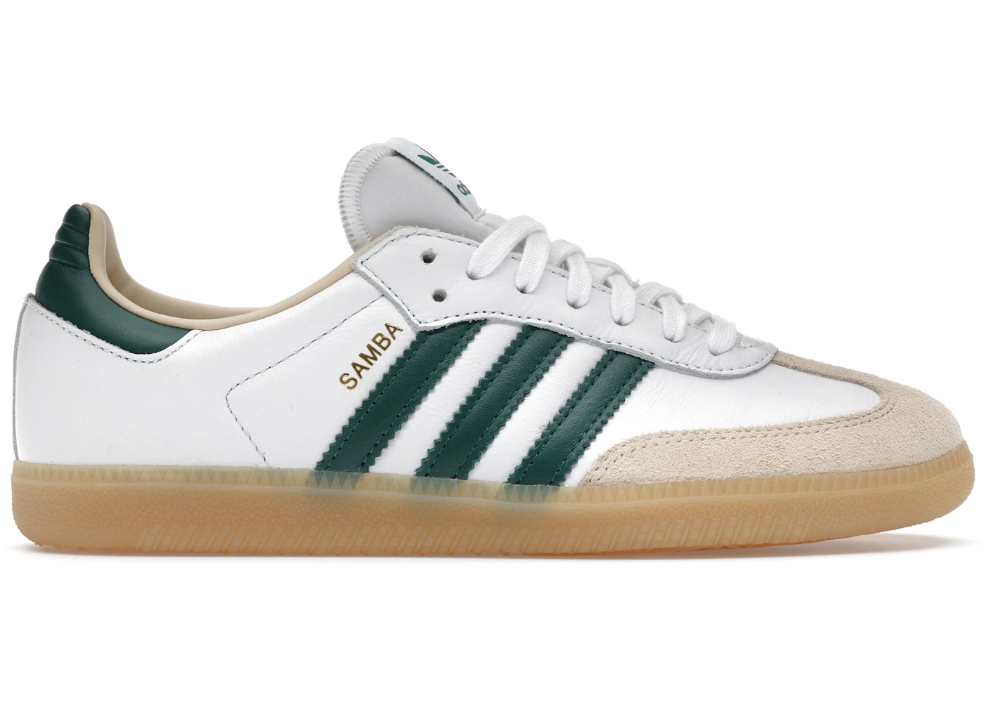 adidas Samba OG Cloud White Collegiate Green Gum Men's - JS3831 - US adidas Samba OG Cloud White Collegiate Green Gum Men's - JS3831 - US
