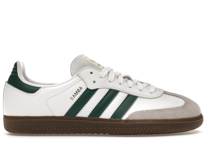 【ADIDAS】17-21 SAMBA OG C adidas Samba OG Cloud White Collegiate Green Men's - JH8797 - US