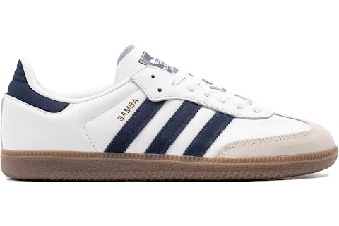 adidas Samba OG Cloud White Collegiate Navy Men s B75681 US
