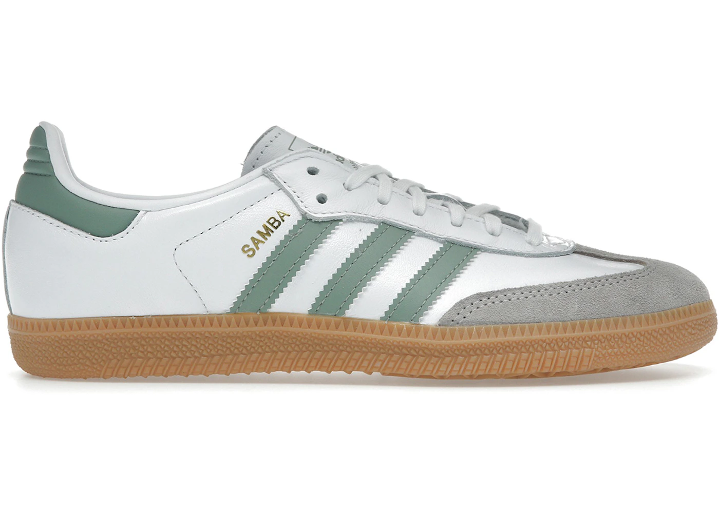 adidas Samba OG Cloud White Silver Green (GS) - JP5479 - US adidas Samba OG Cloud White Silver Green (GS) - JP5479 - US