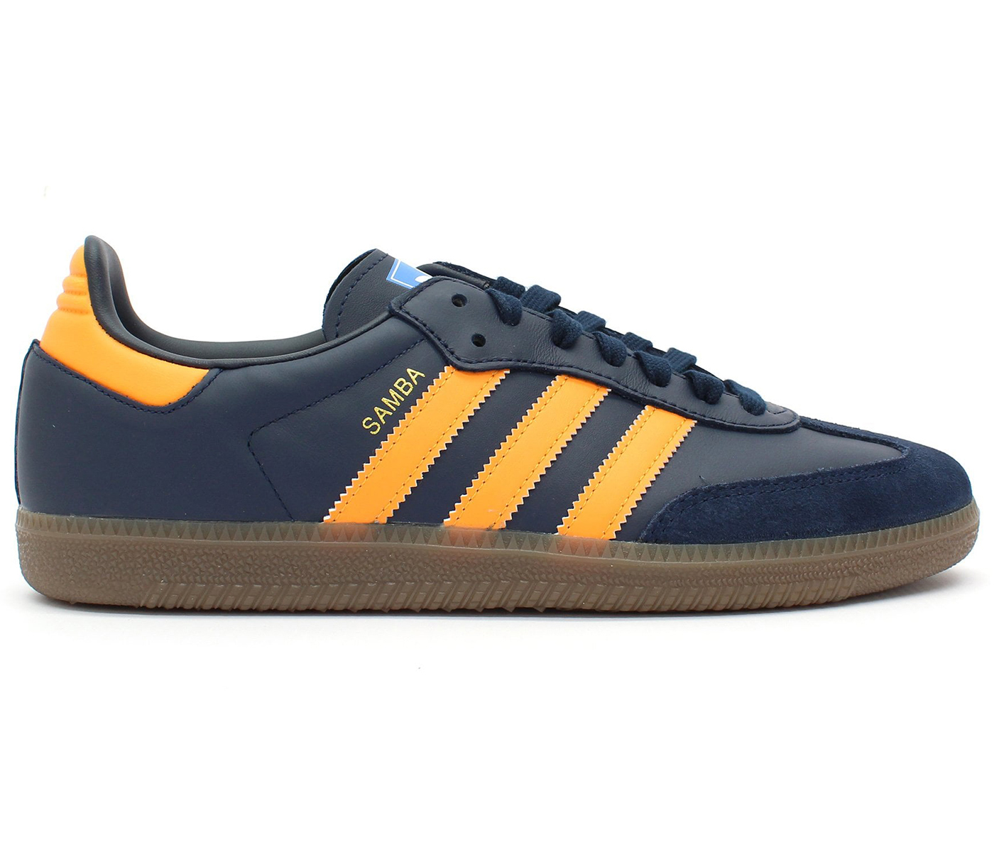 Adidas samba navy gold on sale