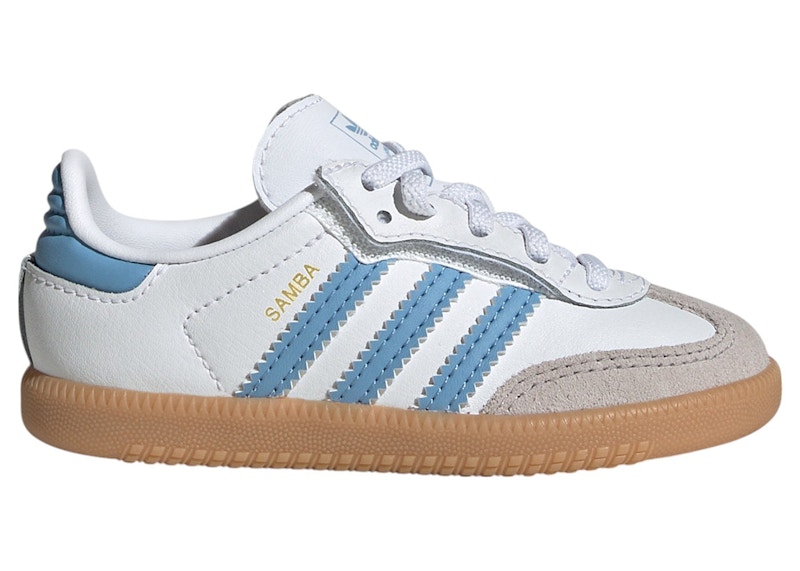 adidas Samba ホワイト ブルー adidas Samba OG Oversized Logo - White Semi Lucid Blue