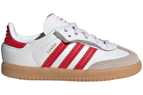 adidas Samba OG Comfort Closure Cloud White Better Scarlet Gum (TD) - JQ3190 - US adidas Samba OG Comfort Closure Cloud White Better Scarlet Gum (TD) - JQ3190 - US