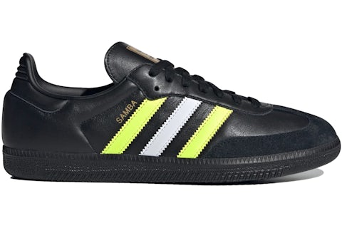 adidas Samba OG Core Black Solar Yellow Men's ID1380 US
