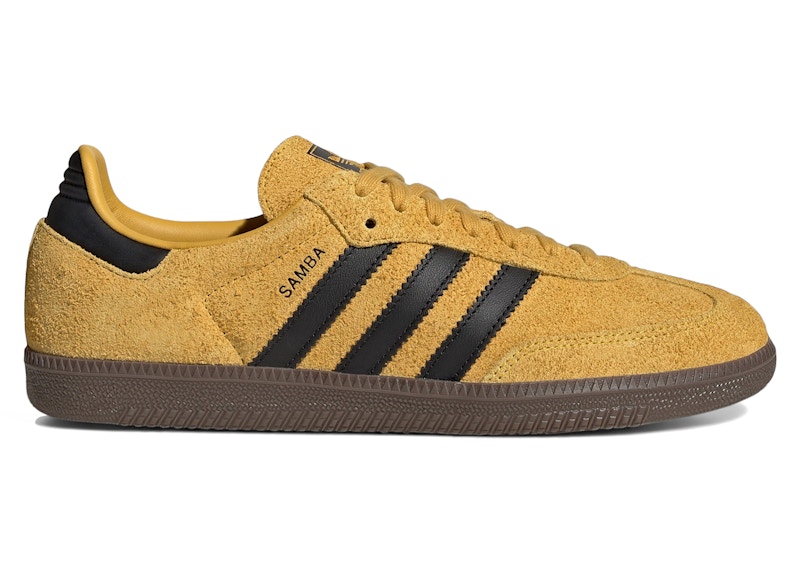 Men's Adidas Samba OG Black Sneakers in Eqt Yellow/Core Black/Gum