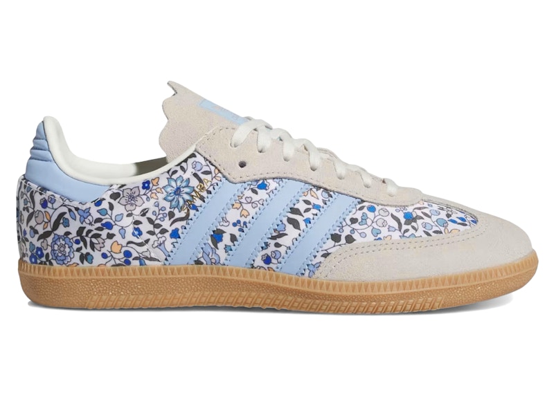 Pre-owned Adidas Originals Samba Og Liberty London Floral Sneakers In Blue/off White/gum In Multi