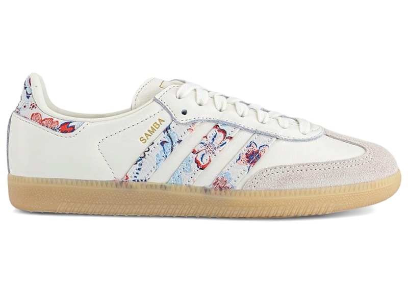 Adidas Samba OG Liberty London Tana Lawn (Women's) Sneakers in Off White/Gum