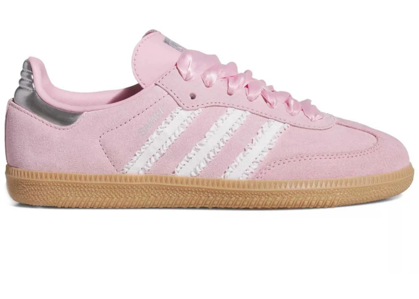 adidas Samba OG Light Pink White Ribbon Silver Metallic Gum (GS) - KJ2354 - US adidas Samba OG Light Pink White Ribbon Silver Metallic Gum (GS) - KJ2354 - US