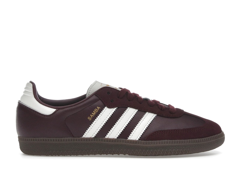 Pre-owned Adidas Originals Samba Og (women's) Sneakers In Maroon/off White/gum In Multi