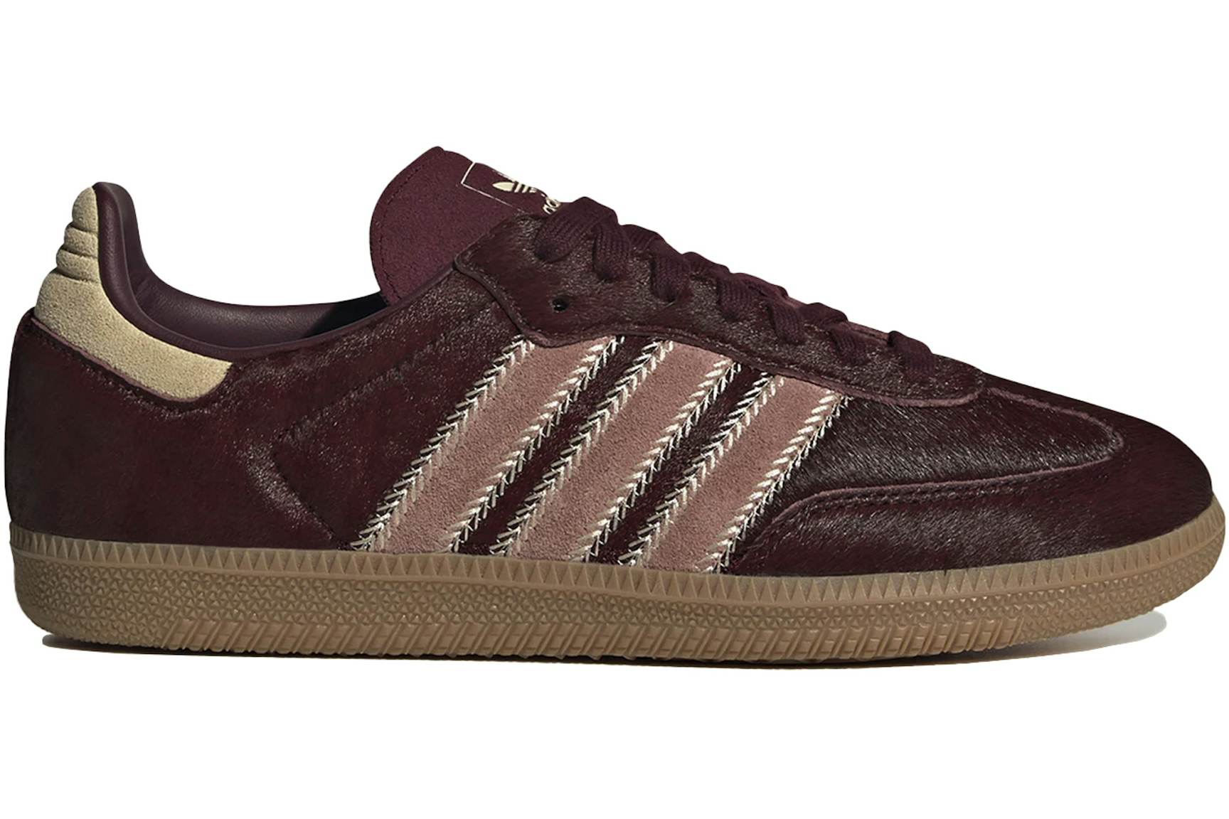 adidas Samba OG Maroon Sand Strata Pony (Women's) - JP5330 - JP