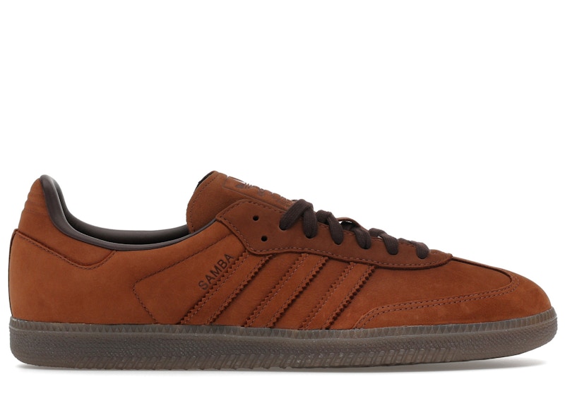Men's Adidas Samba OG Sneakers in Preloved Brown/Aurora Coffee/Gum