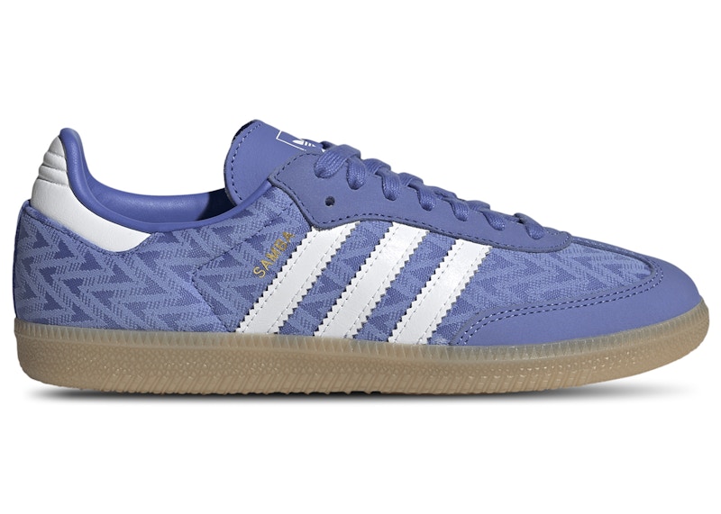 Adidas Samba OG White (Women's) Sneakers in Real Lilac/Cloud White/Gold Metallic