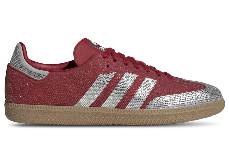 adidas Samba OG Rhinestone Team Victory Red Silver (Women's)