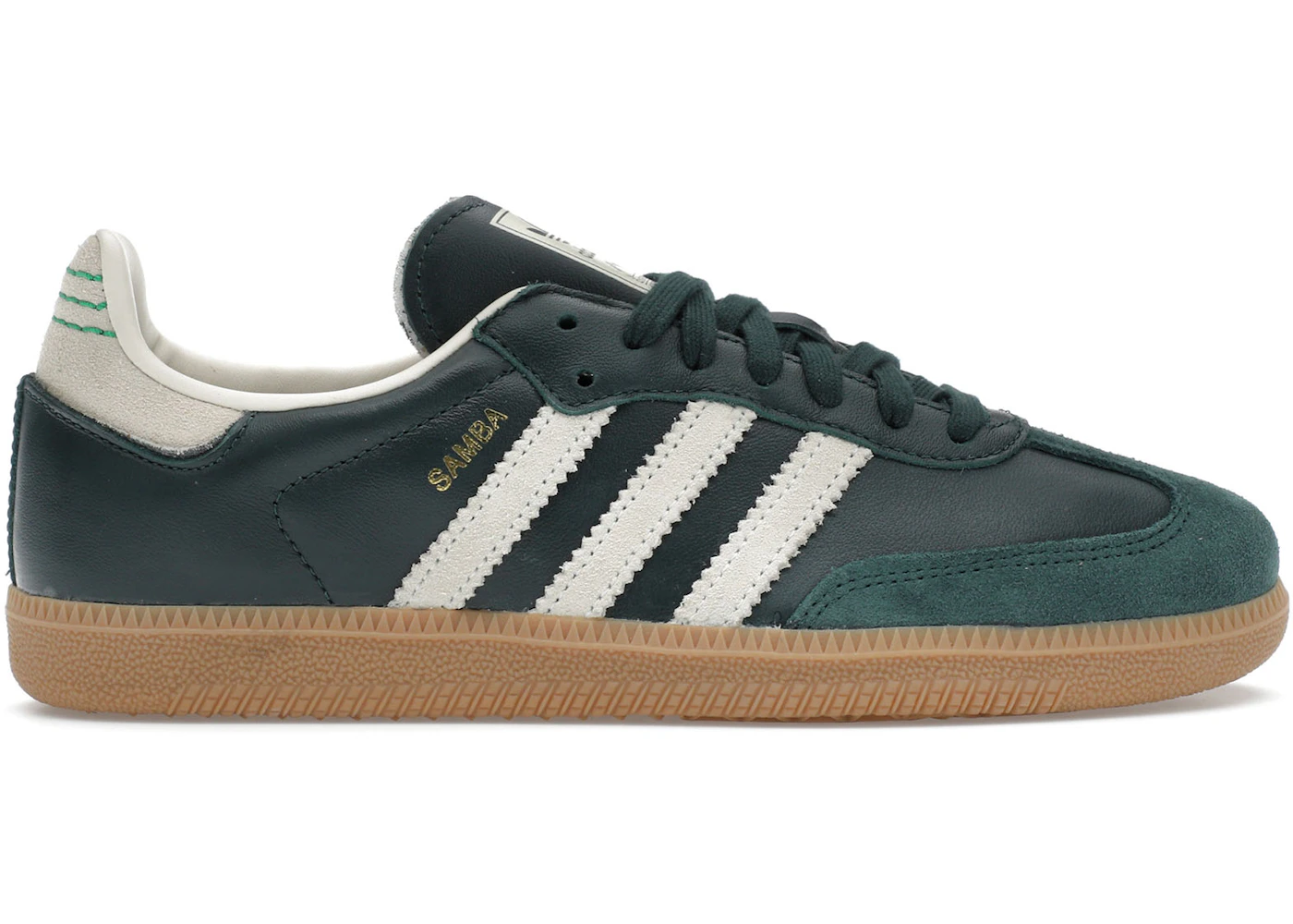adidas Samba OG Shadow Green Cream White Gold Metallic Men's
