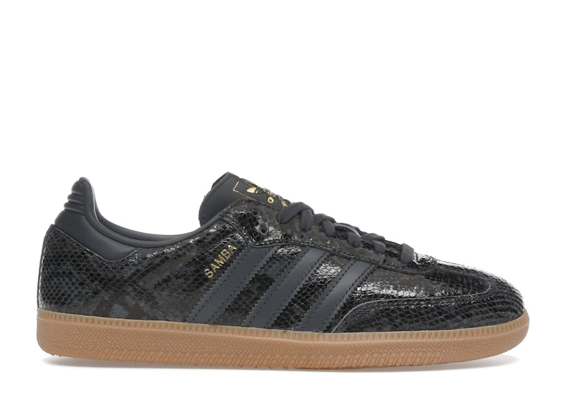Pre-owned Adidas Originals Samba Og Snakeskin Black (women's) Sneakers In Core Black/grey Six/gum 3