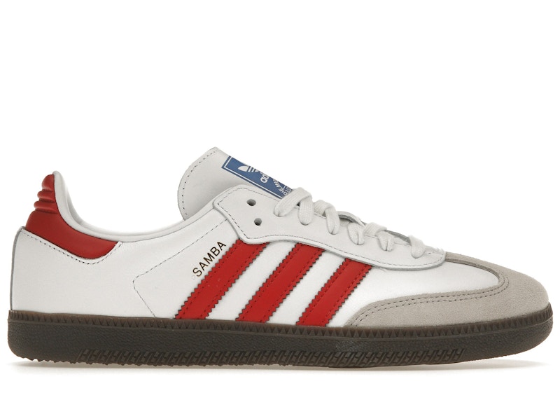 adidas samba og WHITE/BETTER SCARLET 24-