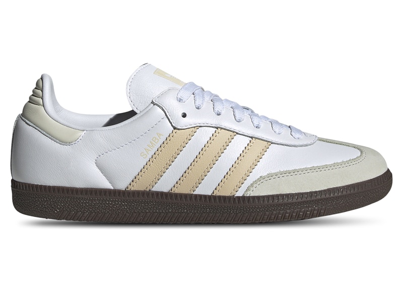 国内配送 adidas SAMBA OG W C.WHITE/SAND STRATA/O.WHITE adidas Samba OG White Sand Strata (Women's) - JH7300 - US