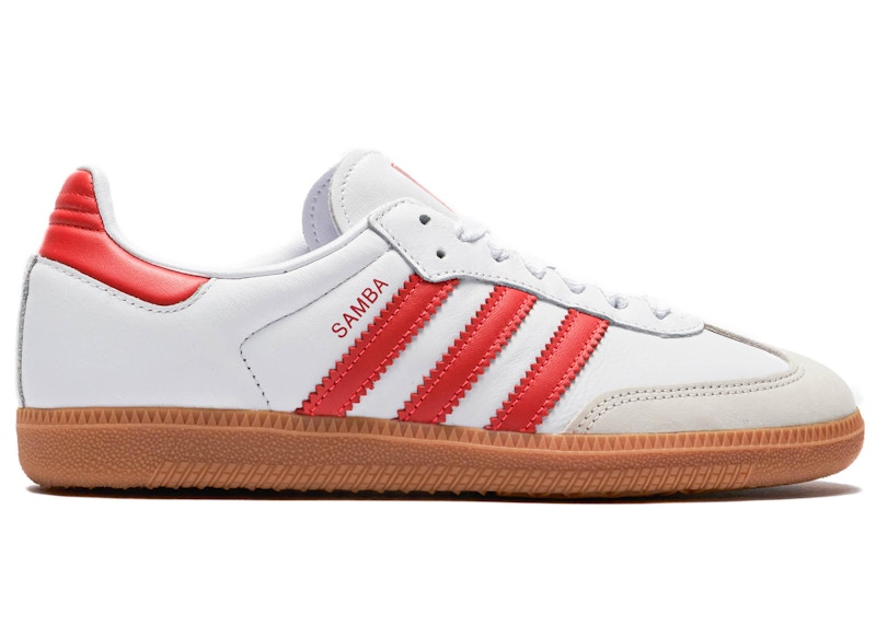 adidas Samba OG White Solar Red Gum (Women's) - IF6513 - US