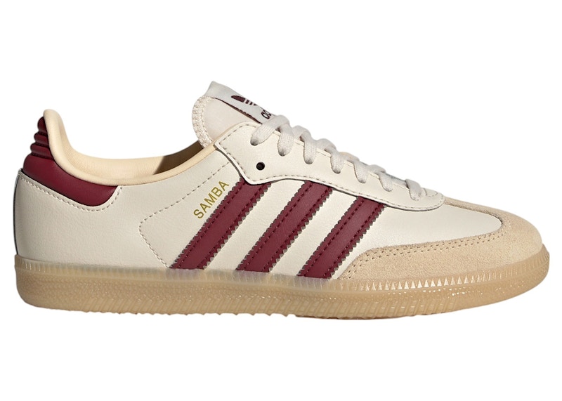 完売品adidas Samba OG \"Wonder White/Maroon\" Buy Wmns Samba OG 'Wonder White Maroon' - IG1987 | GOAT