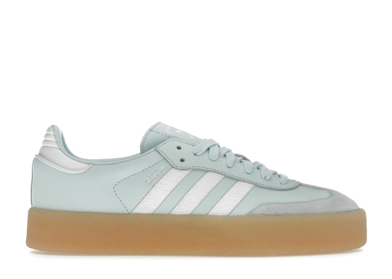 Pre-owned Adidas Originals Sambae (women's) Sneakers In Almost Blue/cloud White/silver Metallic In Multi