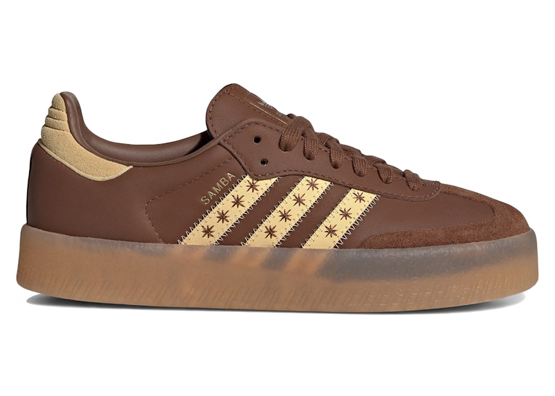 Pre-owned Adidas Originals Sambae (women's) Sneakers In Preloved Brown/orange Tint/clear Sky Blue