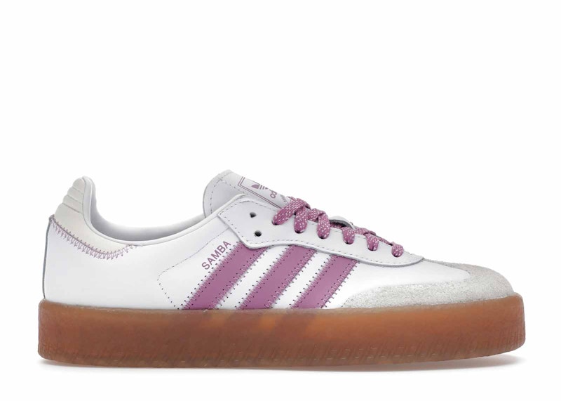 Pre-owned Adidas Originals Sambae (women's) Sneakers In Cloud White/preloved Purple/off White