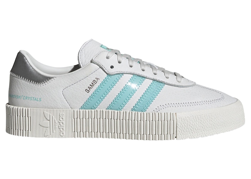 adidas Sambarose Swarovski White Clear Aqua Women s