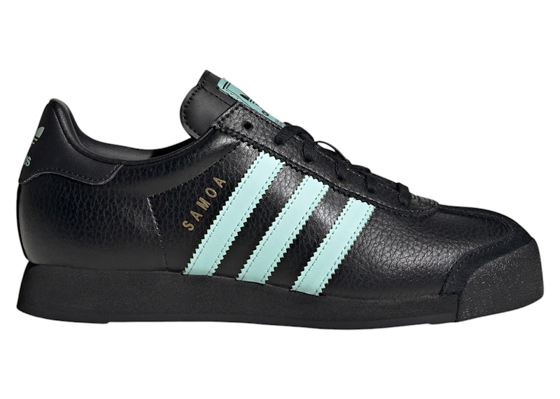 Pre-owned Adidas Originals Samoa Black Sneakers In Core Black/clear Mint/gold Metallic