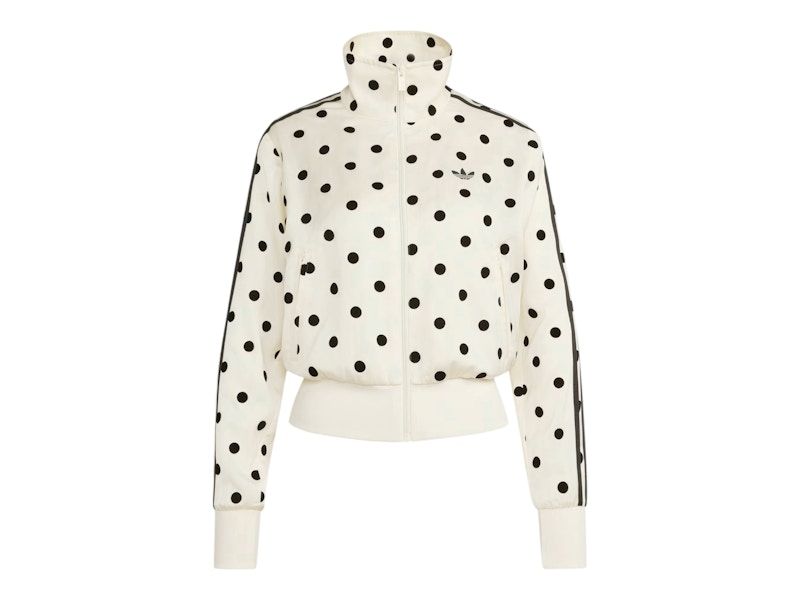 adidas Satin Polka Dots TT Track Jacket Off White