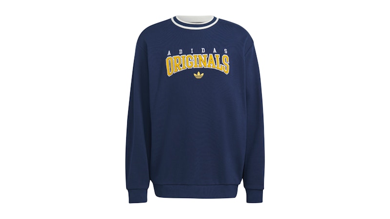 adidas Script Crew Sweatshirt Collegiate Navy