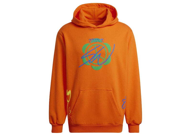 Neon orange adidas outlet hoodie