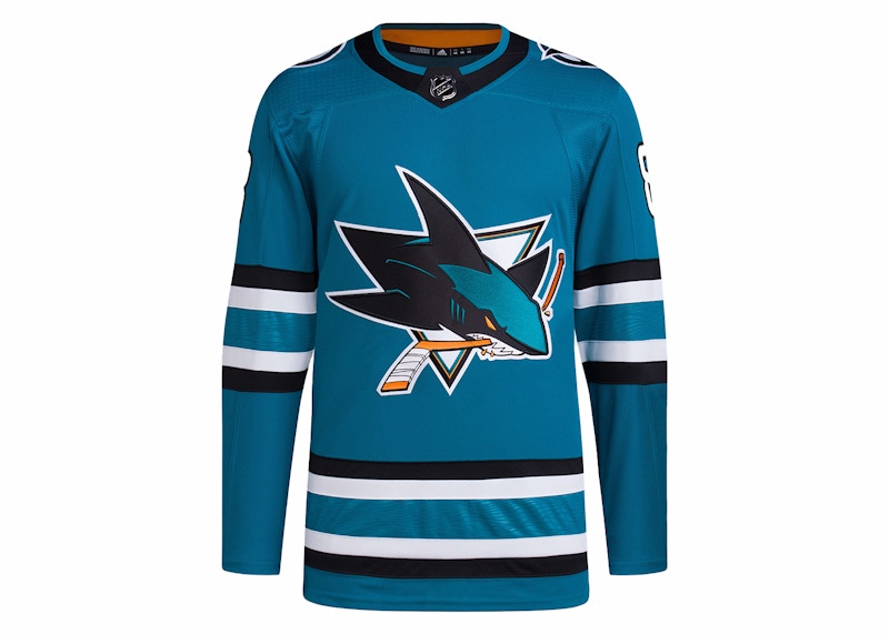 adidas Sharks Burns Aeroready Hockey Jersey Turquoise Blue Men s SS24 US