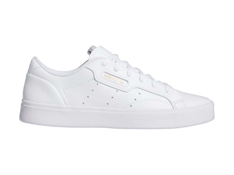 Pre-owned Adidas Originals Sleek (women's) Sneakers In Cloud White/core Black/gold Metallic
