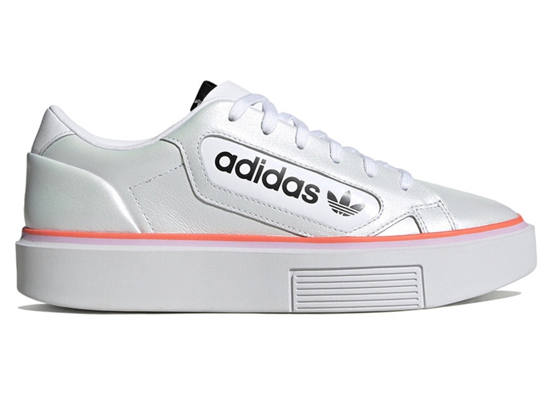 Adidas sleek best sale all white