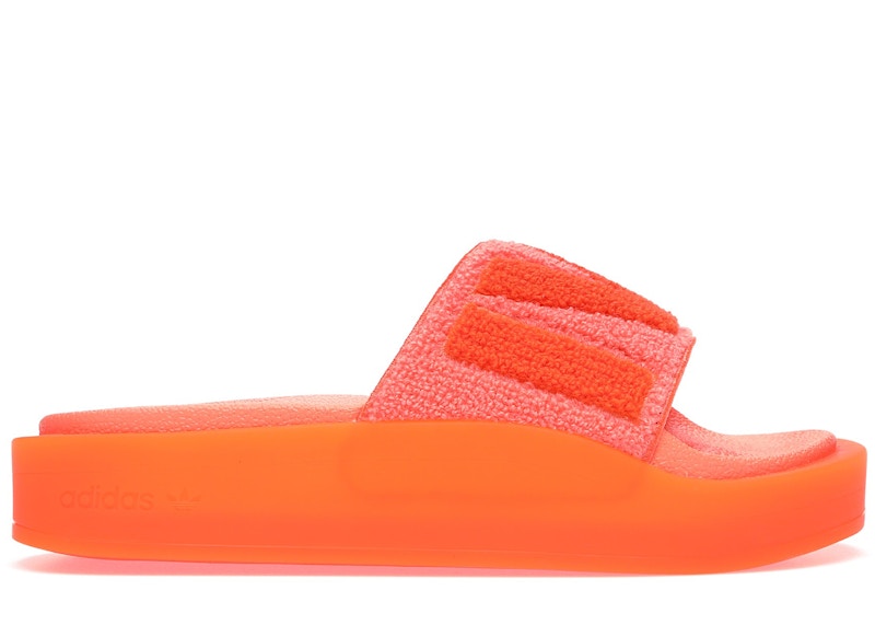 Orange best sale adidas sliders