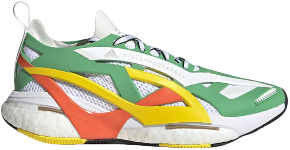 Adidas Stella McCartney ASMC SOLARGLIDE Running Shoes. Color:  Black/White/Green