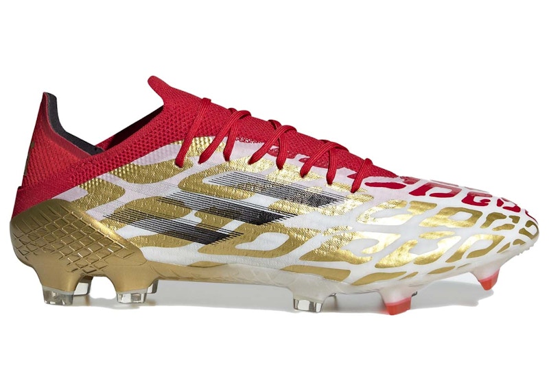 Red and gold adidas cheap football cleats