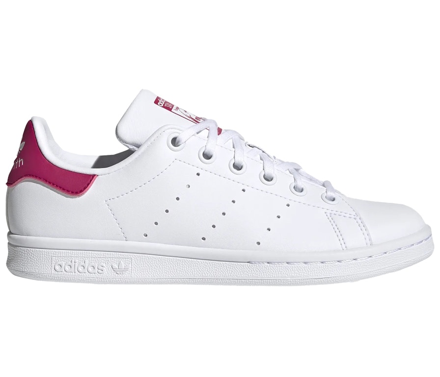 Pre-owned Adidas Originals Adidas Stan Smith Cloud White Bold Pink (gs) In Cloud White/cloud White/bold Pink
