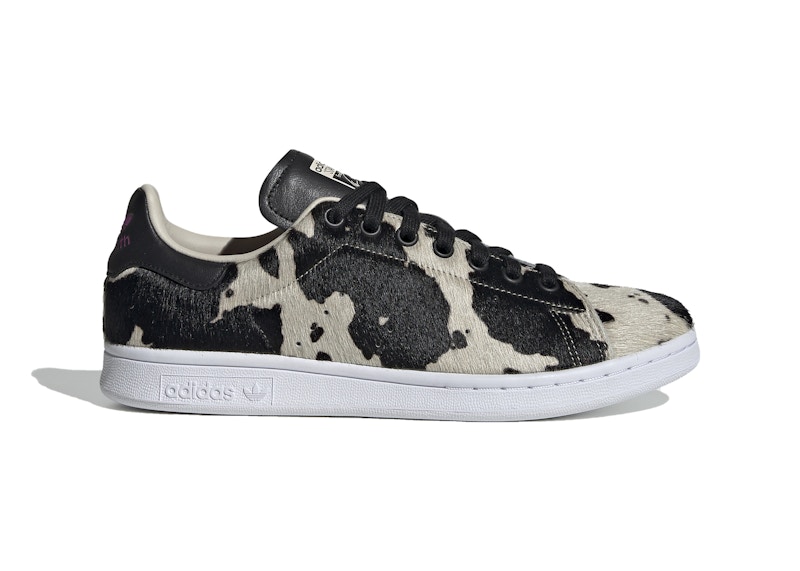 black adidas cow print