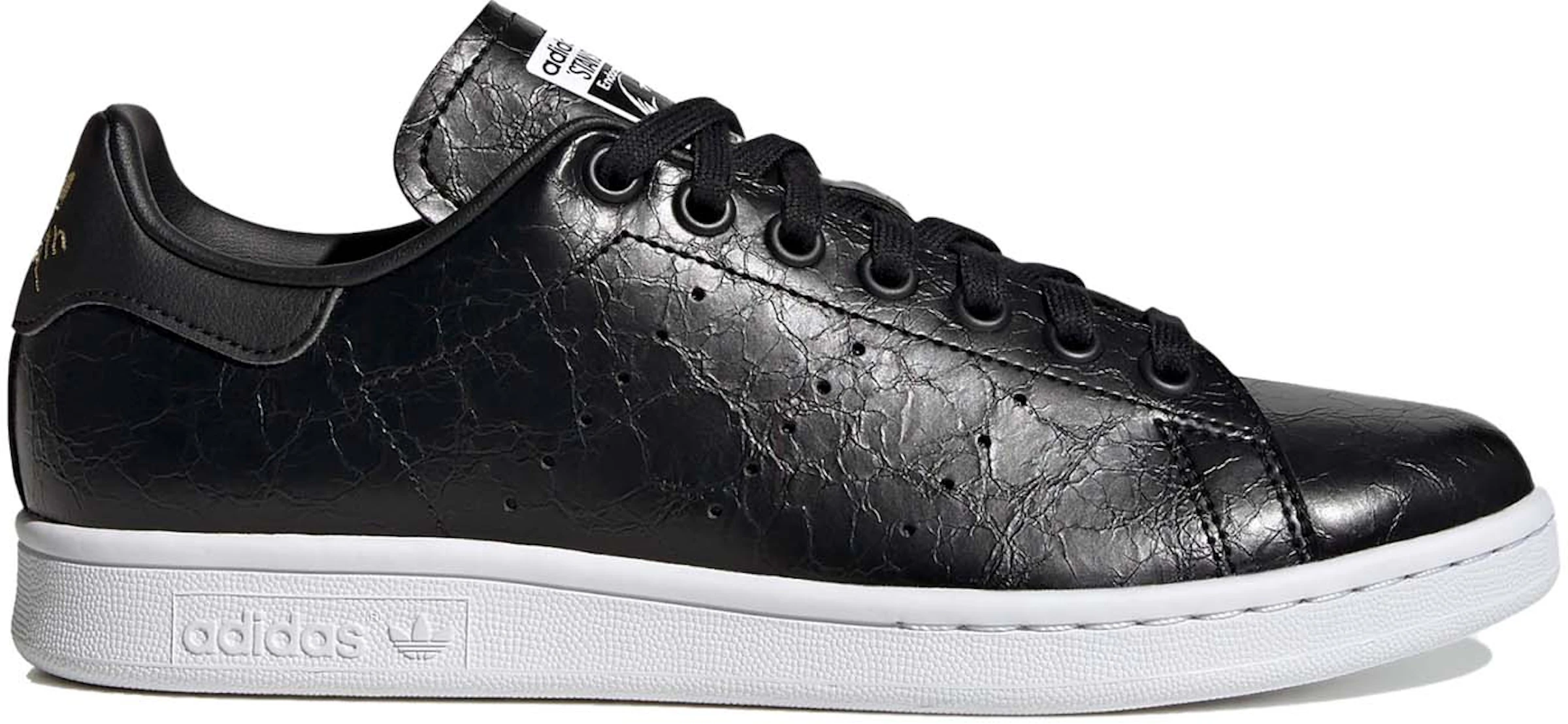 Anzai Uitstekend Touhou adidas Stan Smith Cracked Leather Black Gold (Women's) - GY5906 - US