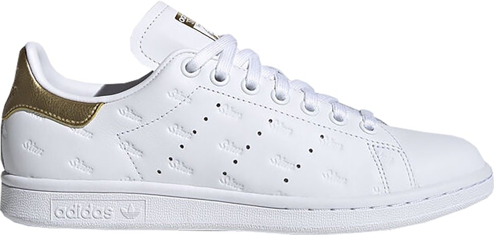 adidas Stan Smith White with black and gold logo Size 8 Women’s Size 6 for  Boy