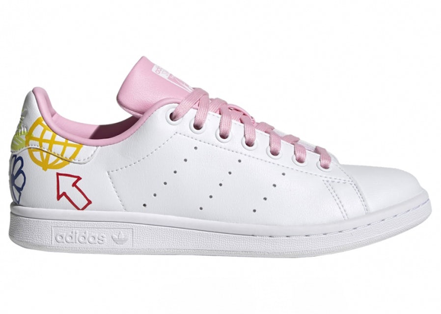 Pink FX5680 Doodle White US Smith adidas (Women\'s) Stan - -