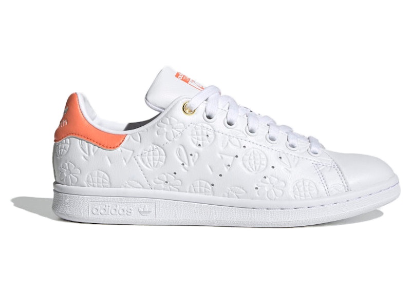 adidas Stan Smith Embossed Graphics White Semi Coral (Women's