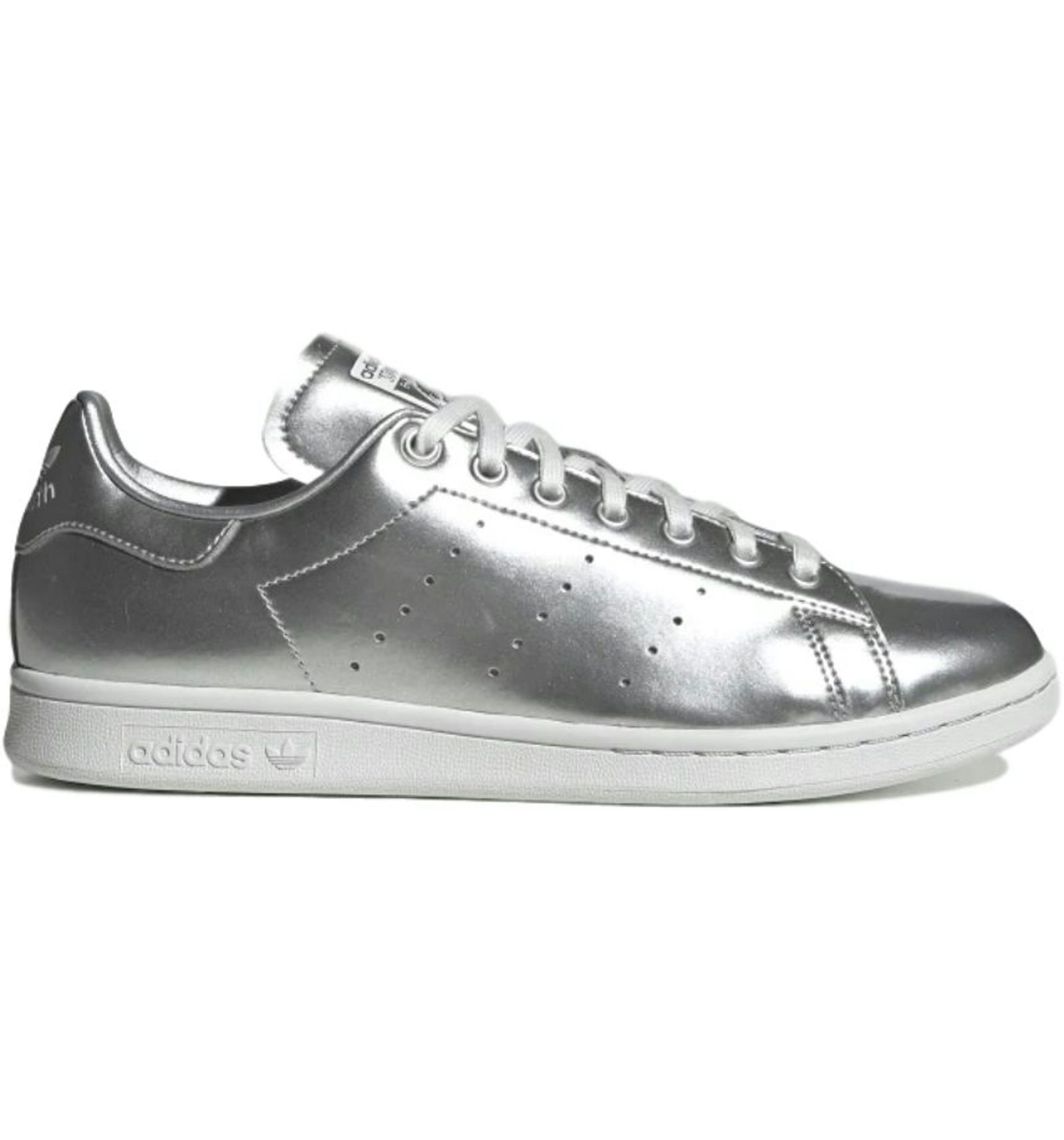 Adidas metallic silver stan best sale smith