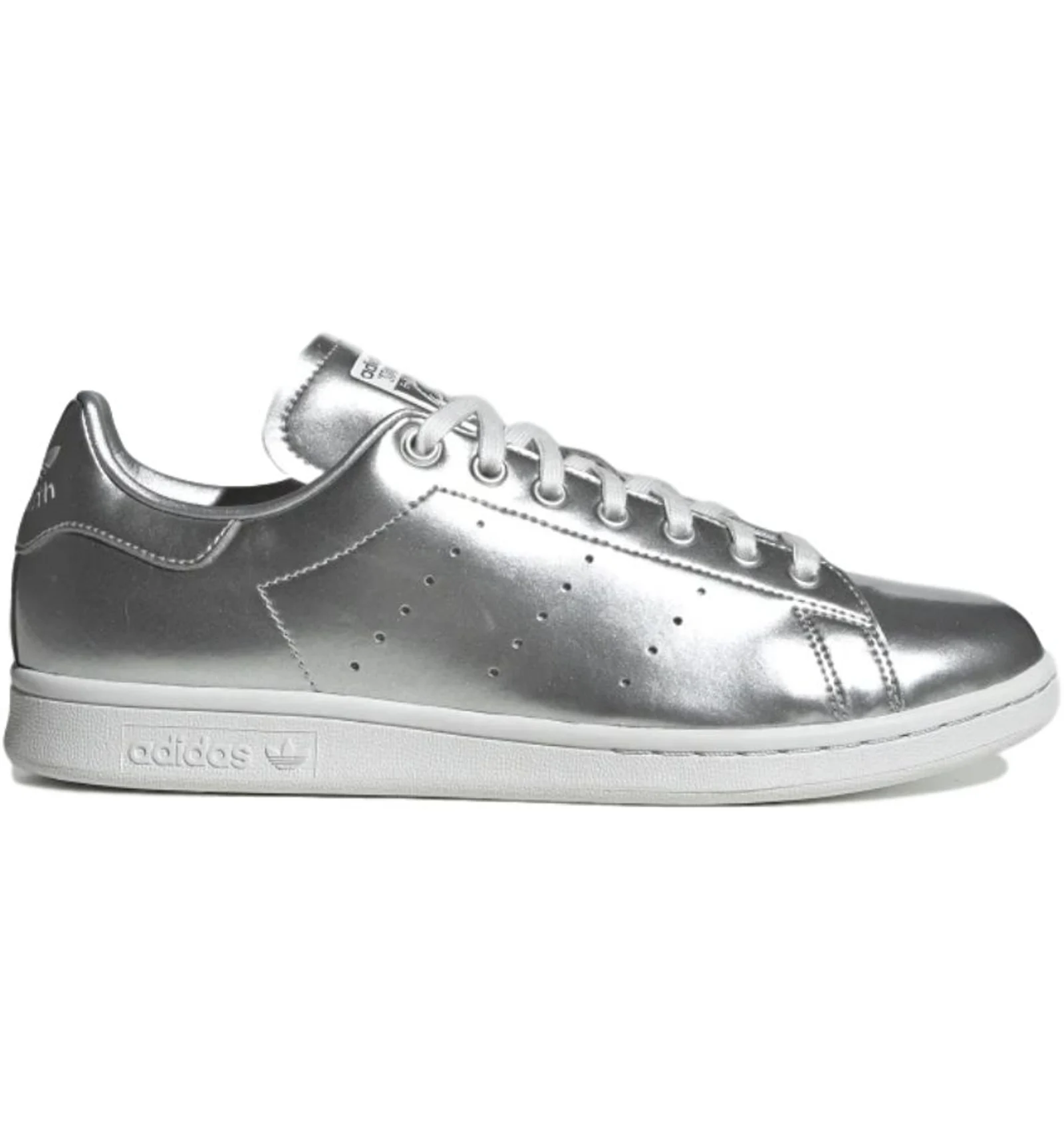 Stan smith adidas metallic silver hotsell