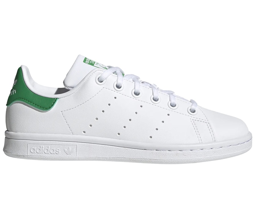 Pre-owned Adidas Originals Adidas Stan Smith Primegreen Cloud White Green (gs) In Cloud White/cloud White/green