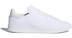 adidas Stan Smith Primeknit Triple White Leather Heel