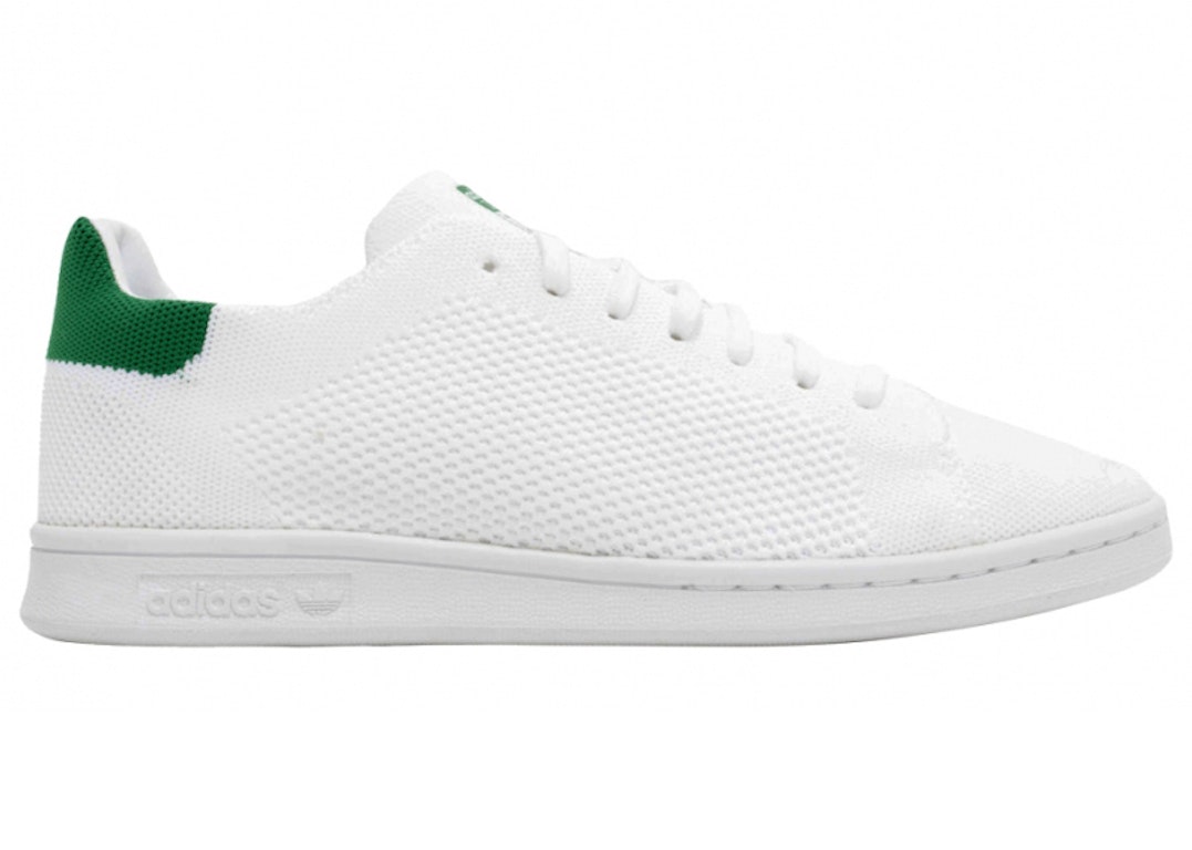 Pre-owned Adidas Originals Adidas Stan Smith Primeknit White Green (gs) In Footwear White/footwear White/green