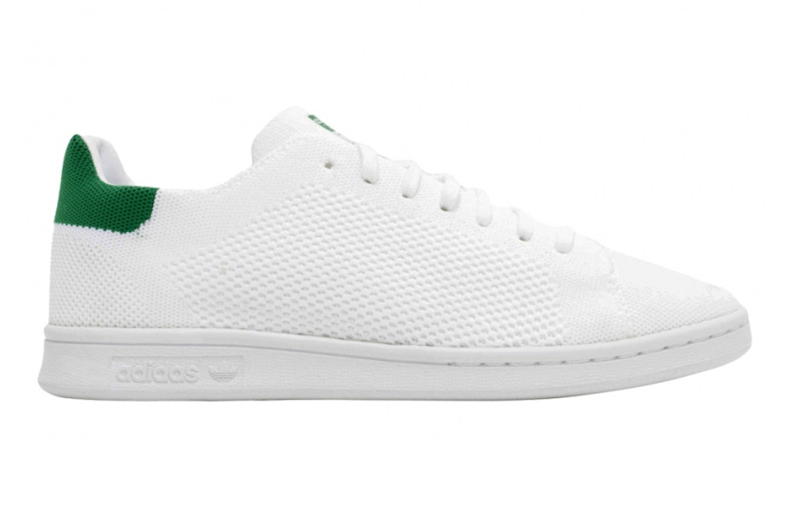 Pre-owned Adidas Originals Adidas Stan Smith Primeknit White Green (gs) In Footwear White/footwear White/green